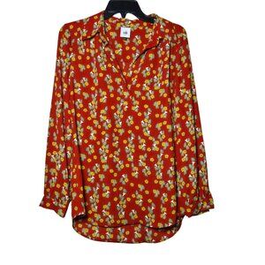 Cabi‎ Womens Floral Belfry Long Sleeve Blouse Size Small Boho Spring Light 3947